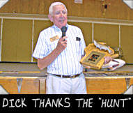 DICK STENZ THANKS THE "HUNT" 