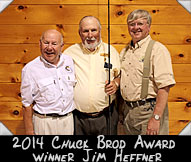 2014 Chuck Brod Award winner Jim Heffner pictured here with WMH President Ron Rickman (at left) and Chuck Brod