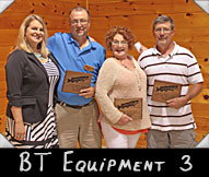 Team BT Equipment 3 - Greeter Angel Heilman, Jeff Heeg,  Sue Fritsche, Bob Kubley