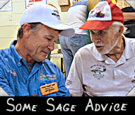 WMH Contestant Jeff Micholic gets some sage advice from World Musky Hunt founding member Larry Bosacki
