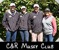 C&R Musky Club -  Sonnet Uhlenbrauck, Craig Uhlenbrauck, Branden Ahrens, Greeter Ruth Glaser