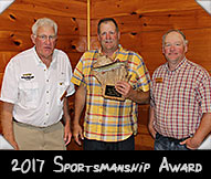 2017 Sportsmanship Award winner Matt McCumber shown here with WMH Board members Jerry Dreissen (left) and Phil Lone