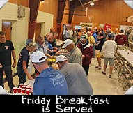 Friday breakfast is served.  Many Thanks to the Lake Tomahawk Fire Department!